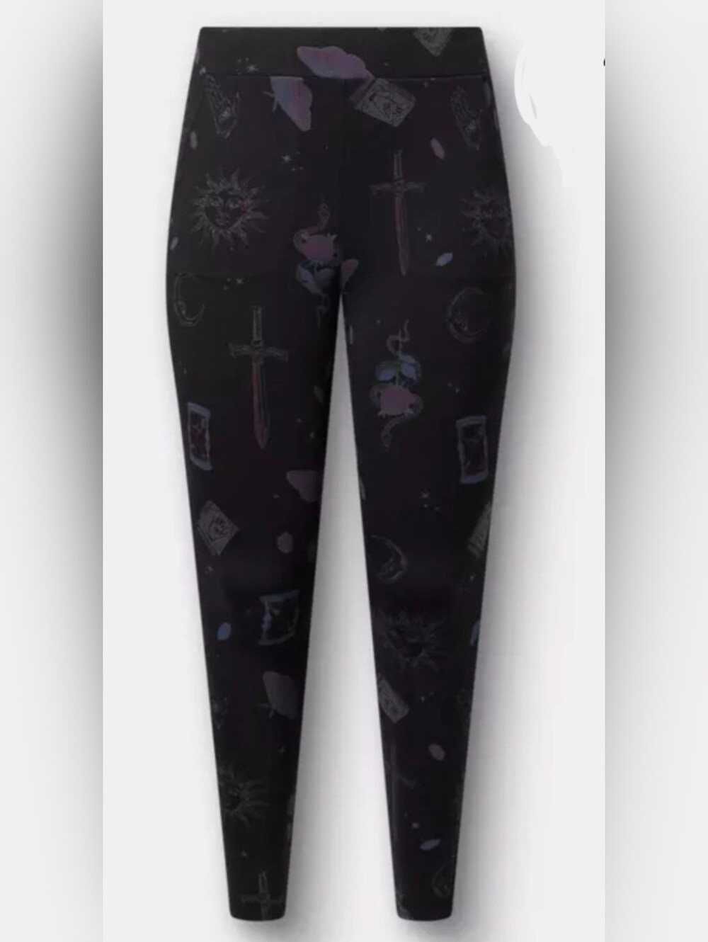 Torrid size 2 Legging Mystic Celestial Black Full Length Pocket Leggings Edgy